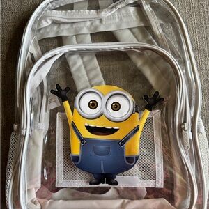 Clear Kids Backpack with Minion Design